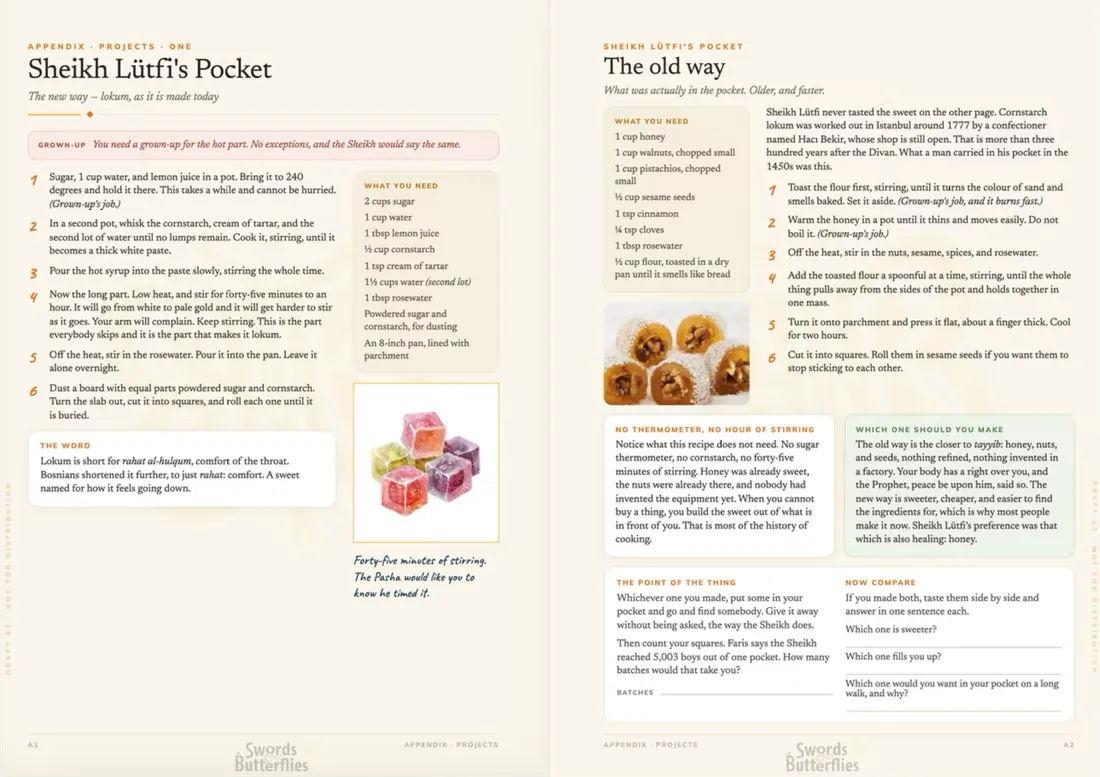 Grammar-stan — PBL appendix spread — making lokum at home