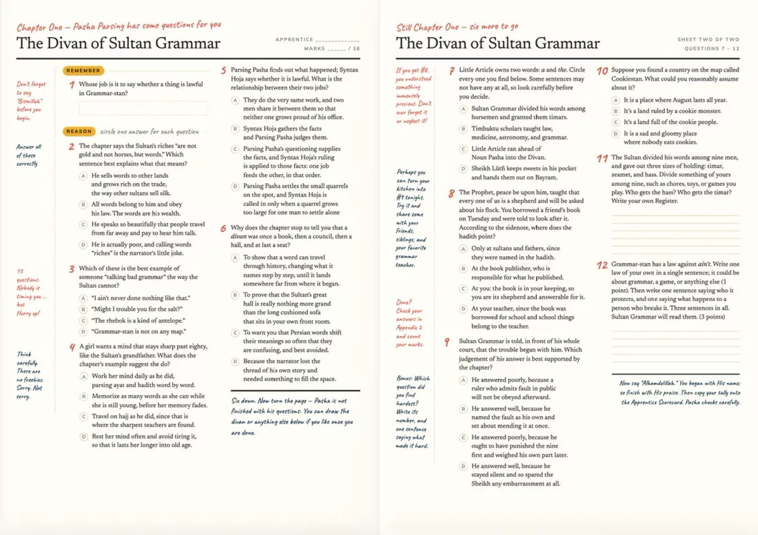 Grammar-stan — chapter quiz spread